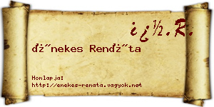 Énekes Renáta névjegykártya